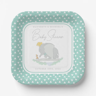 Dumbo and Timothy Q. Baby Shower Paper Plate