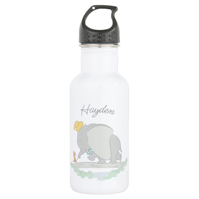 Dumbo and Timothy Q. Watercolor 532 Ml Water Bottle (Front)