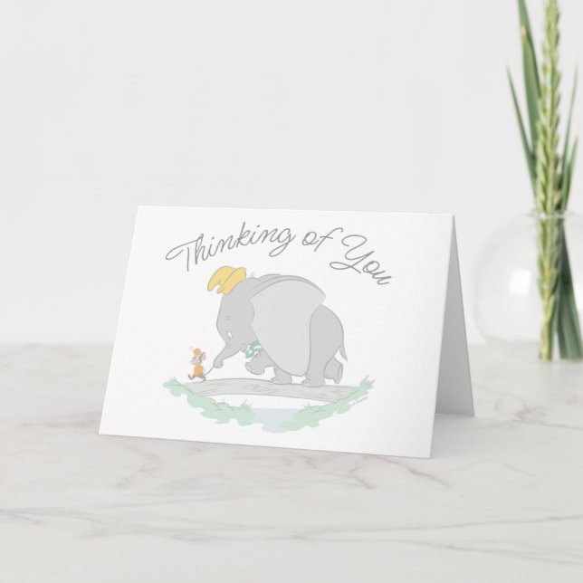 Dumbo and Timothy Q. Watercolor Card (Front)