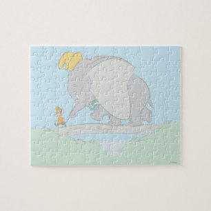 Dumbo and Timothy Q. Watercolor Jigsaw Puzzle