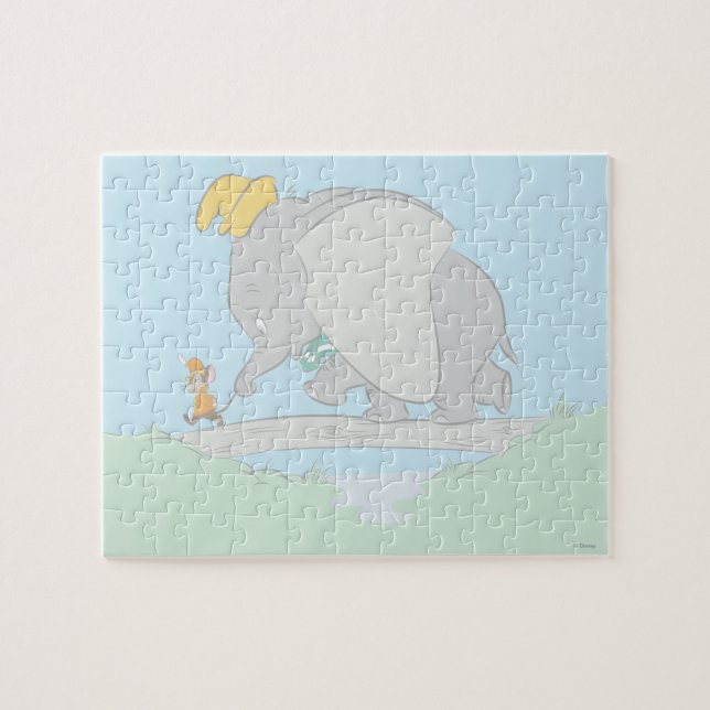 Dumbo and Timothy Q. Watercolor Jigsaw Puzzle (Horizontal)