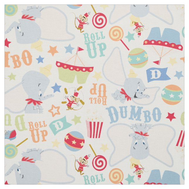Dumbo and Timothy Roll Up Pattern Fabric (Swatch)