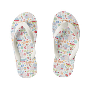 Dumbo and Timothy Roll Up Pattern Kid's Flip Flops