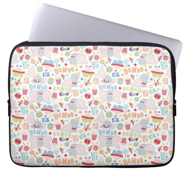 Dumbo and Timothy Roll Up Pattern Laptop Sleeve (Front)