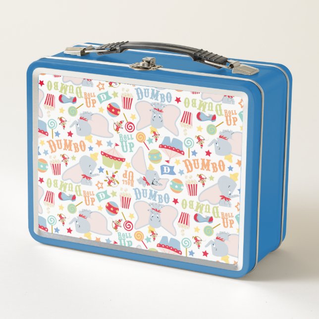 Dumbo and Timothy Roll Up Pattern Metal Lunch Box (Front)