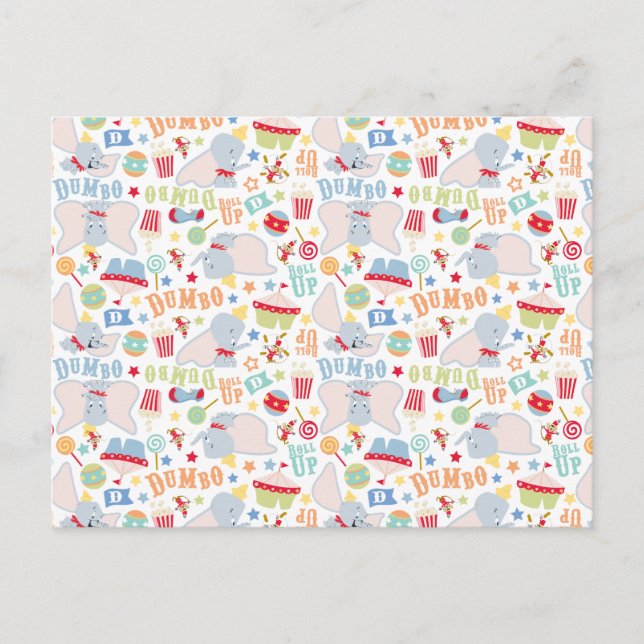 Dumbo and Timothy Roll Up Pattern Postcard (Front)