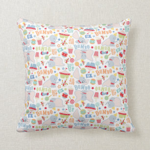 Dumbo and Timothy Roll Up Pattern Throw Pillow