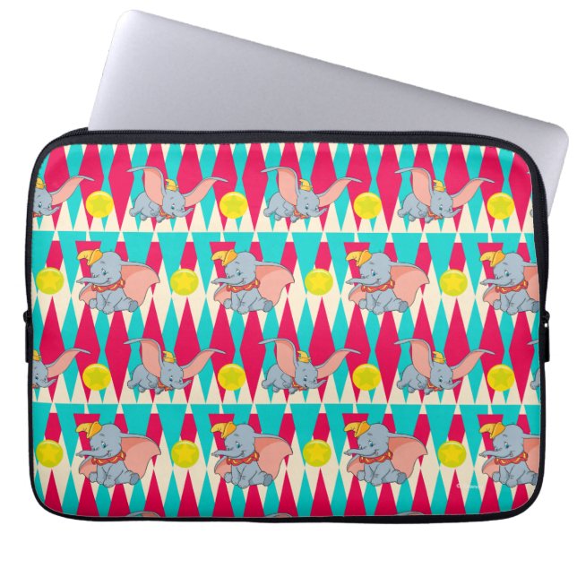 Dumbo Bright Circus Pattern Laptop Sleeve (Front)