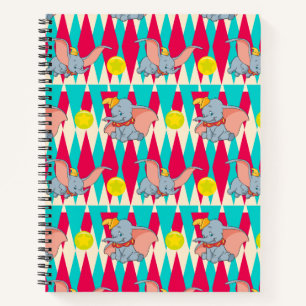 Dumbo Bright Circus Pattern Notebook