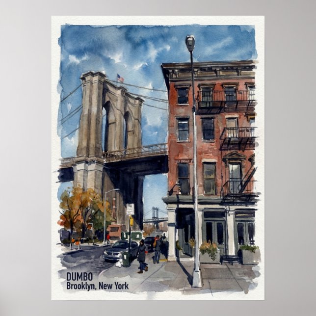 DUMBO Brooklyn New York — Iconic Bridge Poster (Front)