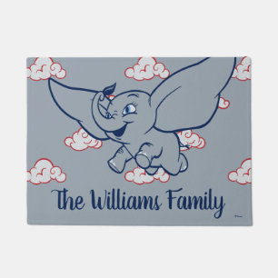 Dumbo   Cartoon Dumbo Flying With Feather Doormat