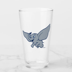 Dumbo Cartoon Dumbo Flying With Feather Glass