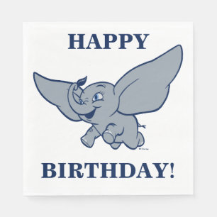Dumbo Cartoon Dumbo Flying With Feather Napkin