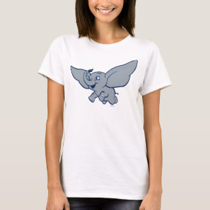 Dumbo   Cartoon Dumbo Flying With Feather T-Shirt