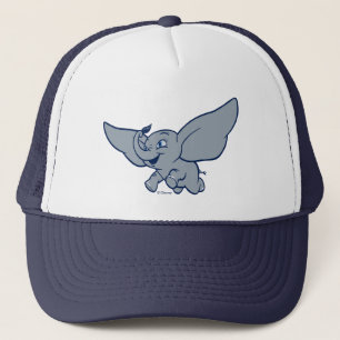 Dumbo   Cartoon Dumbo Flying With Feather Trucker Hat