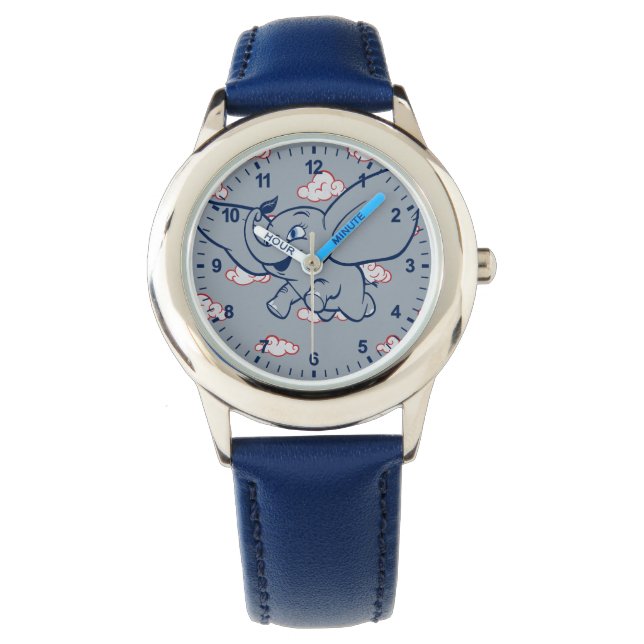 Dumbo | Cartoon Dumbo Flying With Feather Watch (Front)