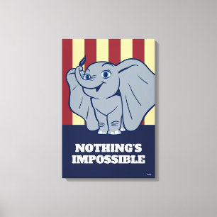 Dumbo   Cartoon Dumbo Holding Up Feather Canvas Print