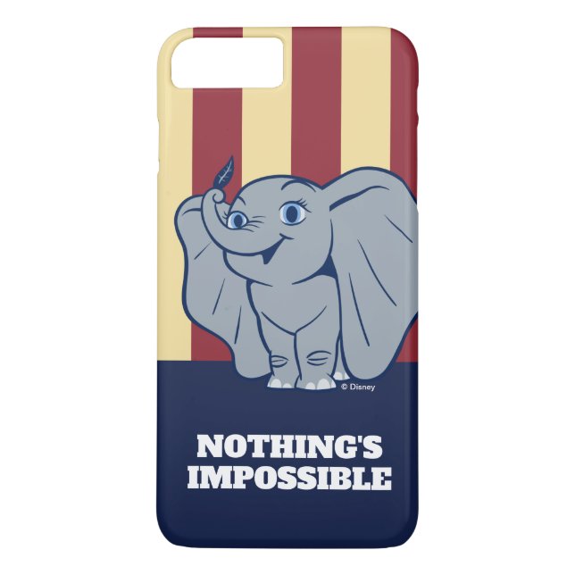 Dumbo | Cartoon Dumbo Holding Up Feather Case-Mate iPhone Case (Back)