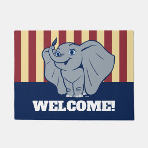 Dumbo Cartoon Dumbo Holding Up Feather Doormat