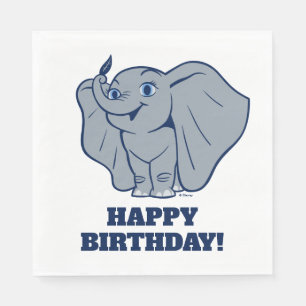 Dumbo Cartoon Dumbo Holding Up Feather Napkin