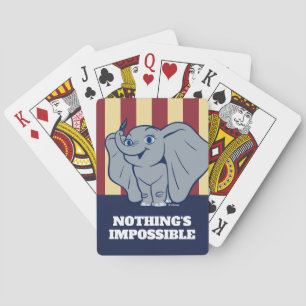Dumbo   Cartoon Dumbo Holding Up Feather Playing Cards