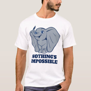 Dumbo Cartoon Dumbo Holding Up Feather T-Shirt