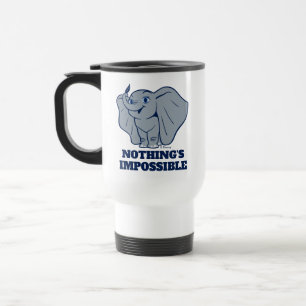 Dumbo Cartoon Dumbo Holding Up Feather Travel Mug