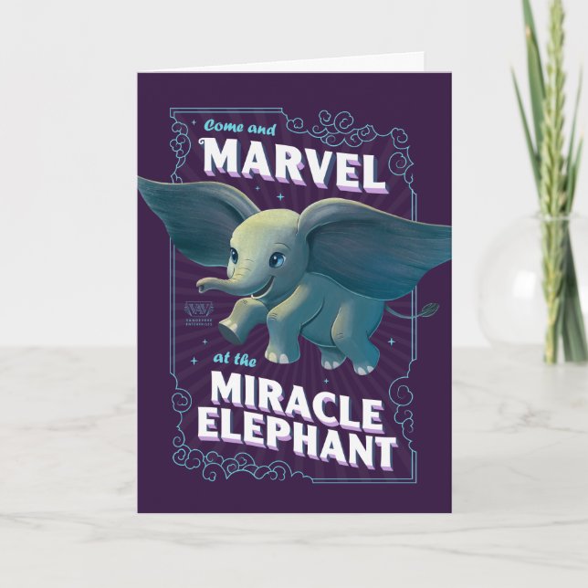 Dumbo | Come And Marvel At The Miracle Elephant Card (Front)
