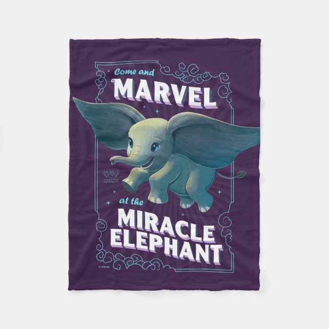 Dumbo | Come And Marvel At The Miracle Elephant Fleece Blanket (Front)