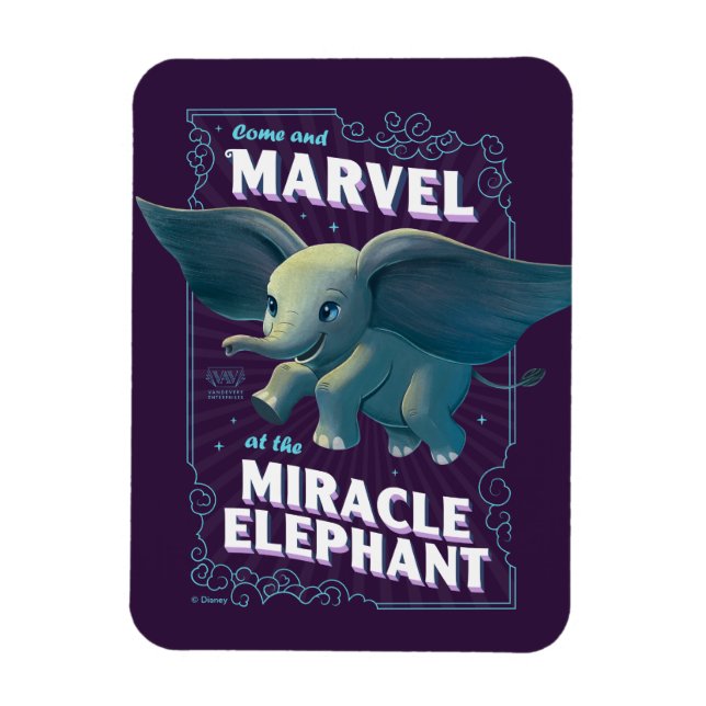 Dumbo | Come And Marvel At The Miracle Elephant Magnet (Vertical)