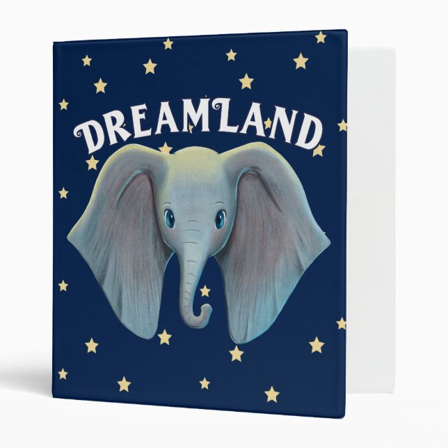 Dumbo | Cute Large Ears Painted Art Binder (Front/Inside)