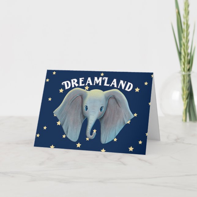 Dumbo | Cute Large Ears Painted Art Card (Front)