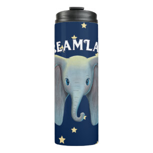 Dumbo   Cute Large Ears Painted Art Thermal Tumbler