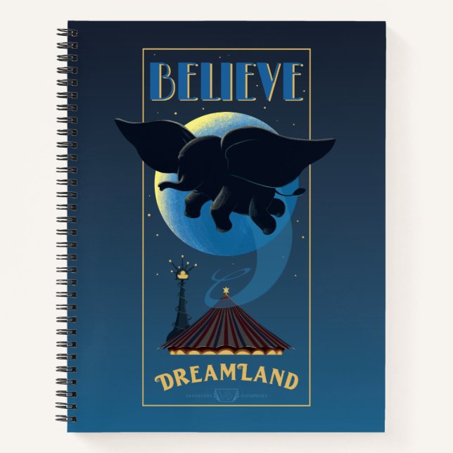Dumbo | Dreamland "Believe" Attraction Art Notebook (Front)
