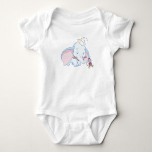 Dumbo Dumbo and Timothy Q. Mouse talking Baby Bodysuit