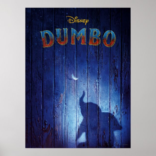 Dumbo | Dumbo Shadow With Feather Theatrical Art Poster (Front)