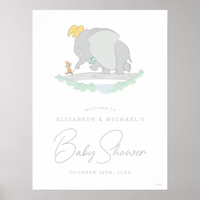 Dumbo et Timothy Q. Affiche de bienvenue Baby show (Devant)