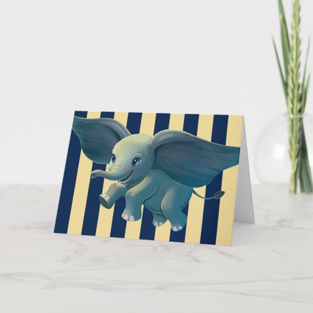 Dumbo | Flying Dumbo Painted Art Card (Front)