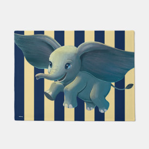 Dumbo   Flying Dumbo Painted Art Doormat