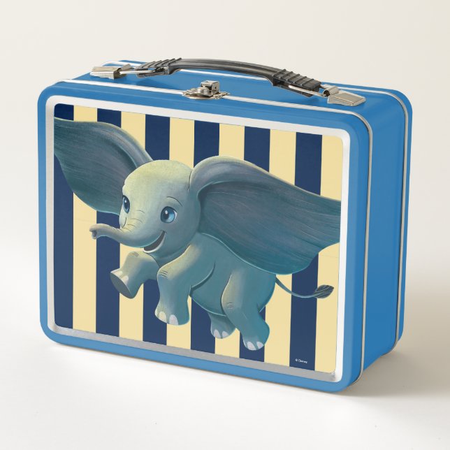Dumbo | Flying Dumbo Painted Art Metal Lunch Box (Front)