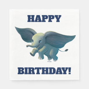 Dumbo Flying Dumbo Painted Art Napkin