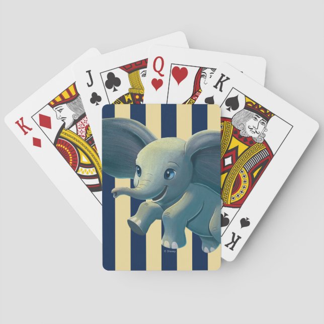Dumbo | Flying Dumbo Painted Art Playing Cards (Back)