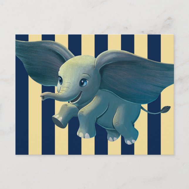Dumbo | Flying Dumbo Painted Art Postcard (Front)