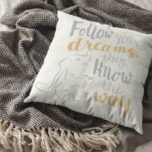 Dumbo   Follow Your Dreams Throw Pillow