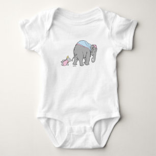 Dumbo following his Mom Closely Baby Bodysuit