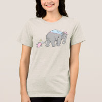 Dumbo following his Mom Closely