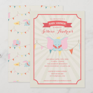 Dumbo   Girl Baby Shower Invitation
