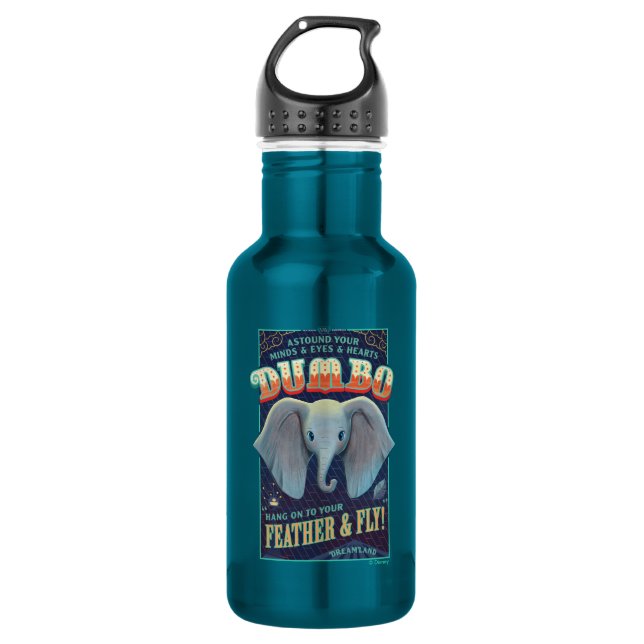 Dumbo | Hang On To Your Feather & Fly! 532 Ml Water Bottle (Front)