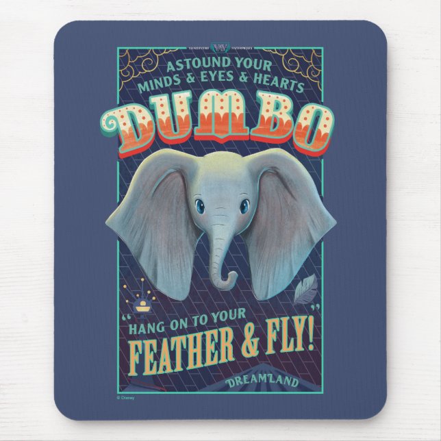 Dumbo | Hang On To Your Feather & Fly! Mouse Pad (Front)