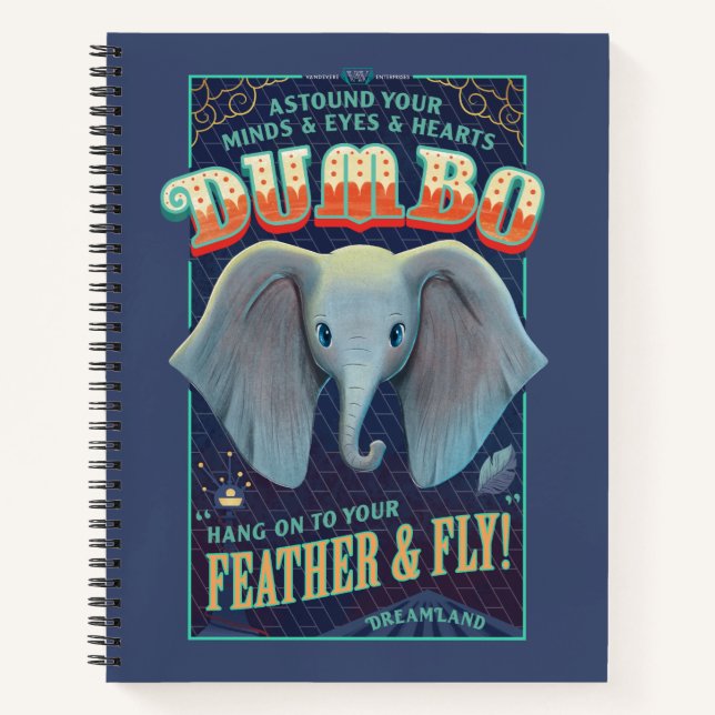 Dumbo | Hang On To Your Feather & Fly! Notebook (Front)